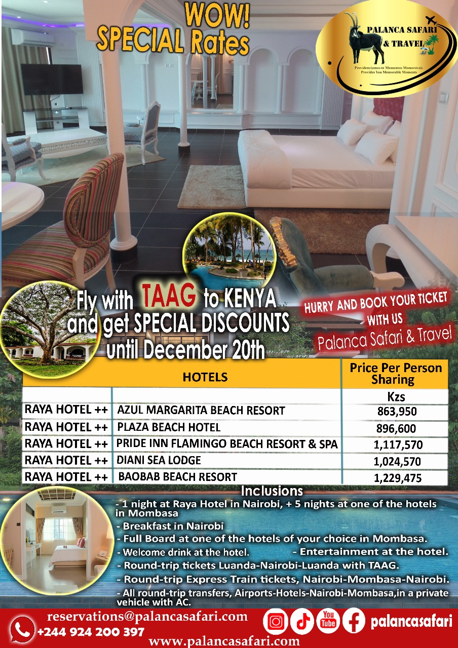 TAAG Kenya Special Discount